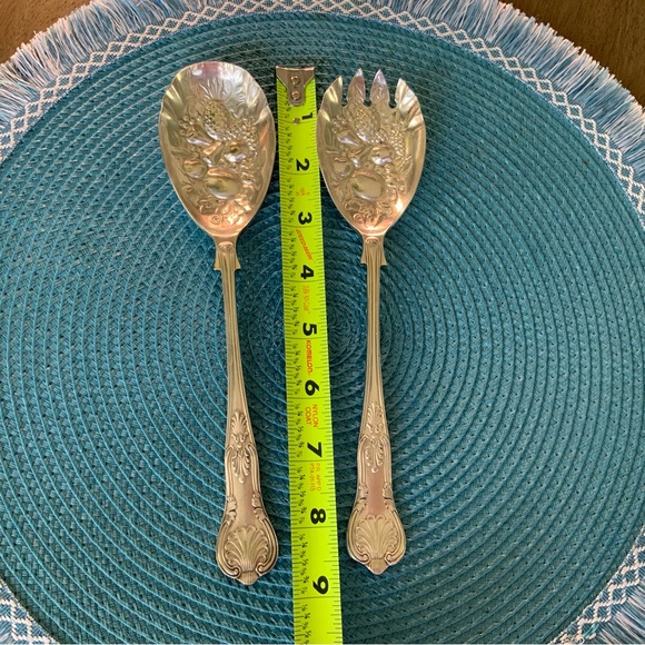 VTG Silvercraft Salad Spoon and Fork Set - Picture 5 of 6